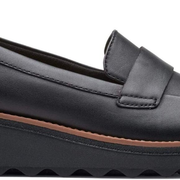 Women's Neiley Pearl Faux Leather Shoes 9 Black Comfort Support Traction - Picture 2 of 4